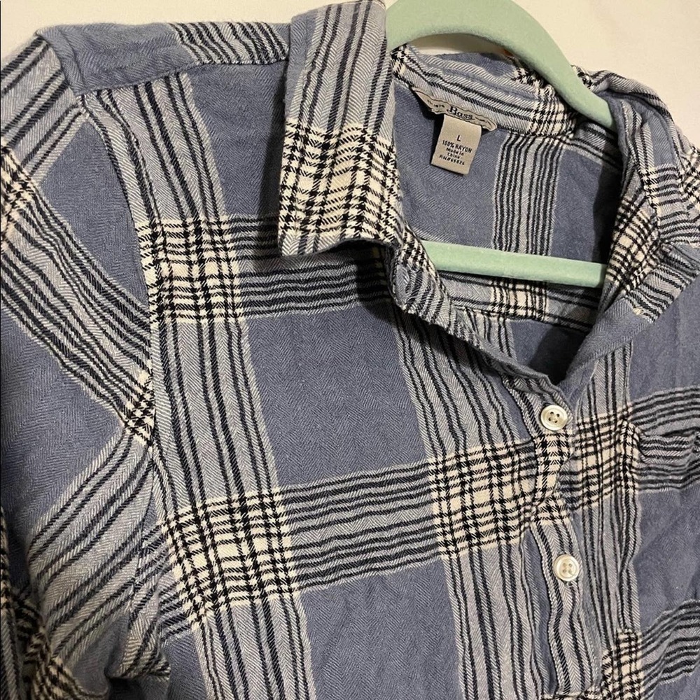 Bass Blue Flannel Button Down